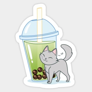 Purrfect matcha Sticker